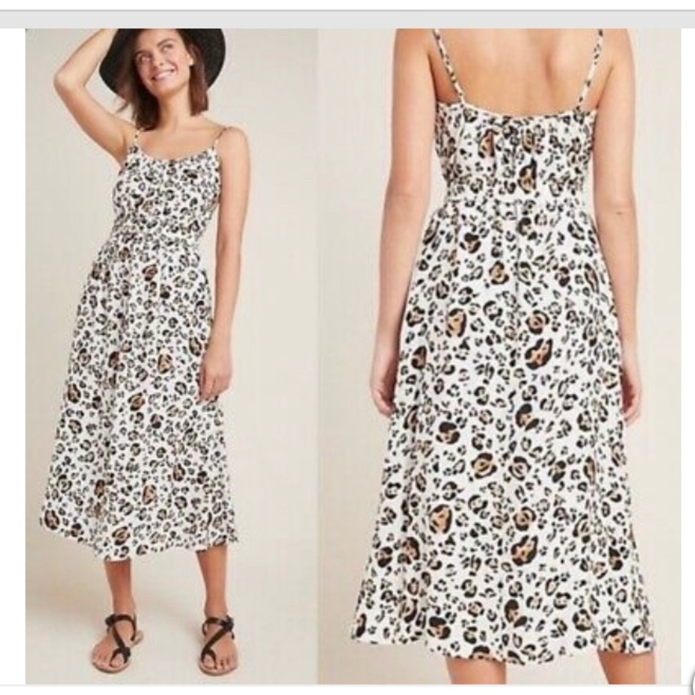 Cheetah print midi dress